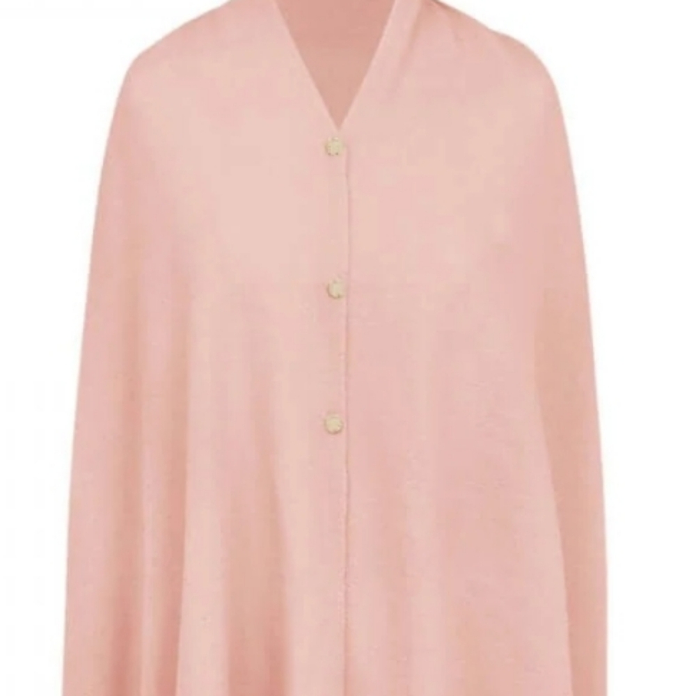 Elegant Pale Pink Multiway Poncho - Picture 3 of 7